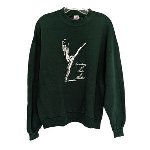 JERZEES Russell Pullover Sweatshirt L 80s 90s Vintage Ballet Dance USA Cotton